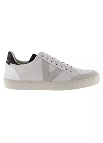 Berlin Piel & Metal Leather Trainers by Victoria | Look Again