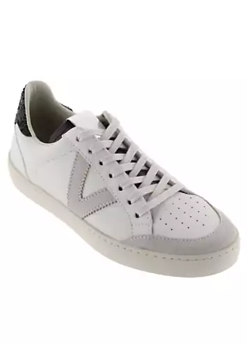 Berlin Piel & Metal Leather Trainers by Victoria | Look Again