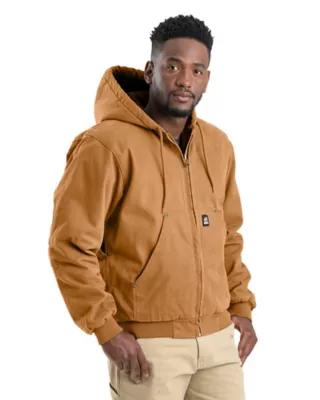 Berne Men's Heartland Washed Duck Hooded Jacket