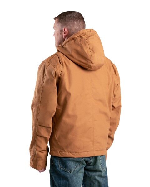 Berne Men's Workman's Hooded Jacket in Brown