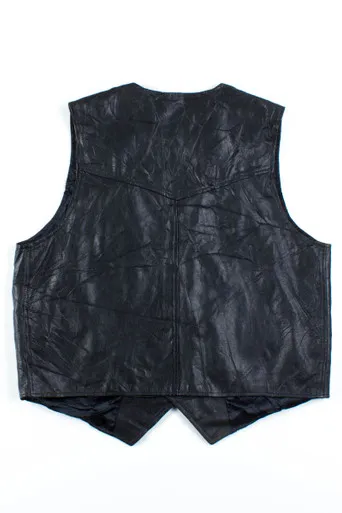 Black Camel Leather Vest