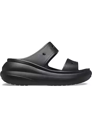 Black Classic Crush Sandals by Crocs | Look Again