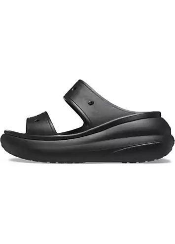 Black Classic Crush Sandals by Crocs | Look Again