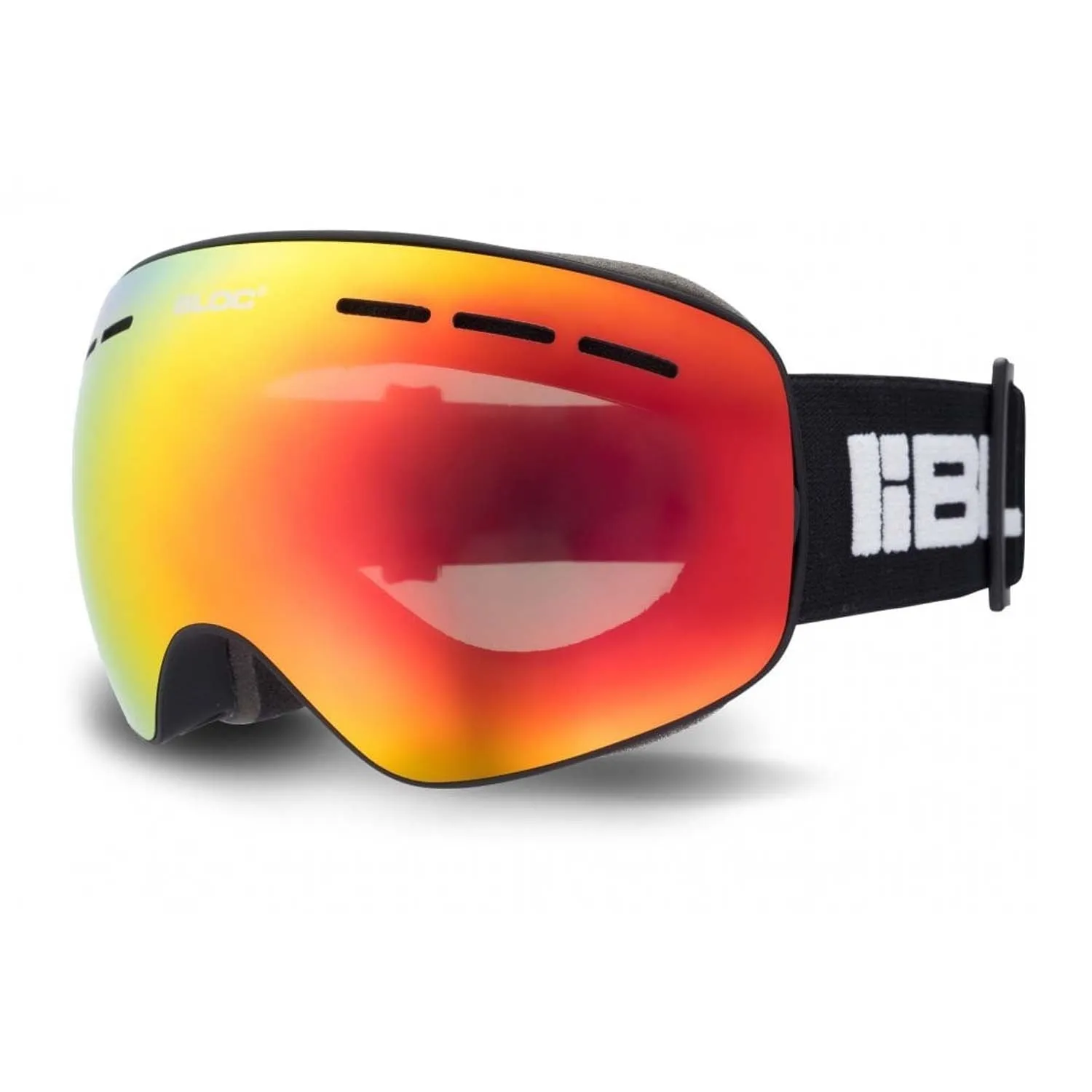 Bloc Small Fit Moon Goggles Matt Black & Brown Red Mirror Lens 2024