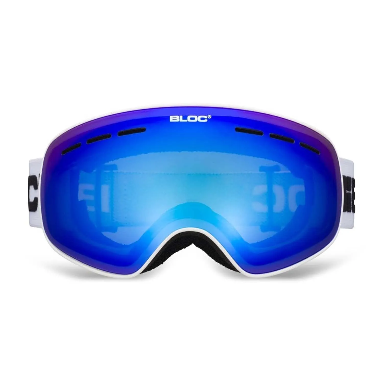 Bloc Small Fit Moon Goggles Matt Black & Brown Red Mirror Lens 2024