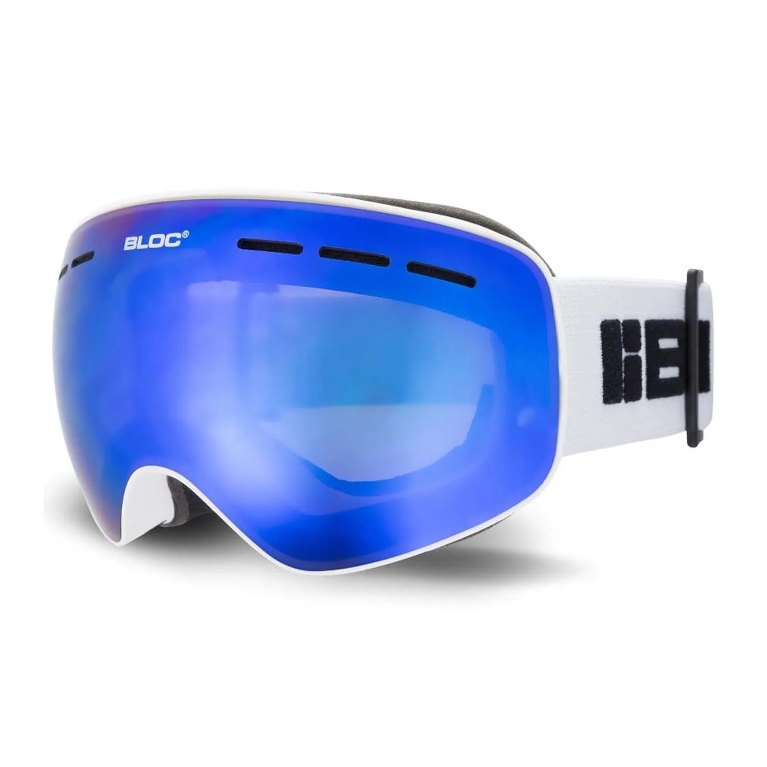 Bloc Small Fit Moon Goggles Matt Black & Brown Red Mirror Lens 2024