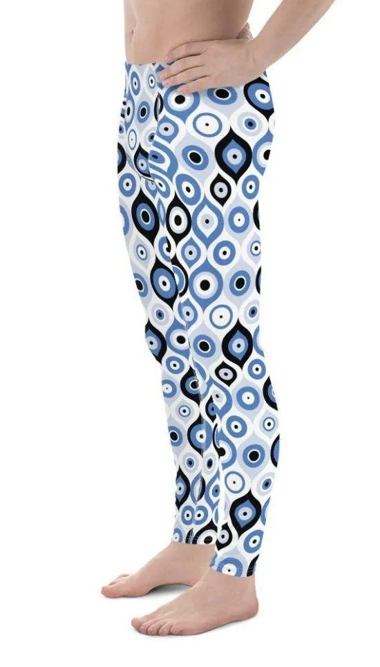 Blue Eye Pattern Men's Leggings