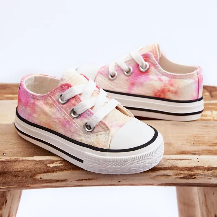 BM Children's Classic Sneakers With Tie-Dye Simba Effect white