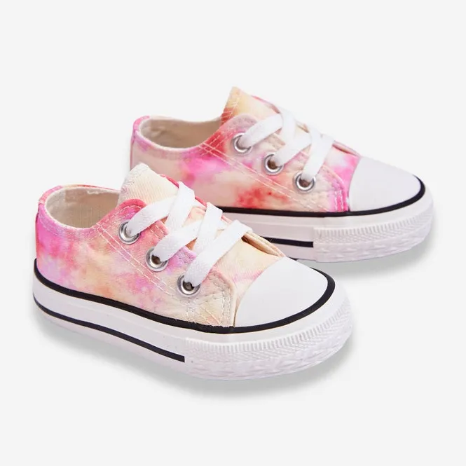 BM Children's Classic Sneakers With Tie-Dye Simba Effect white