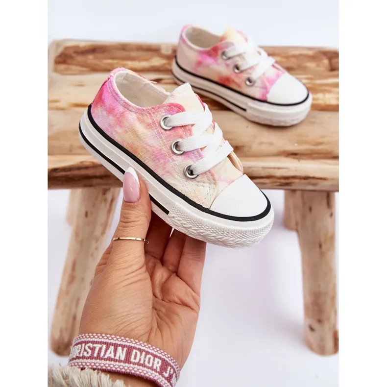 BM Children's Classic Sneakers With Tie-Dye Simba Effect white