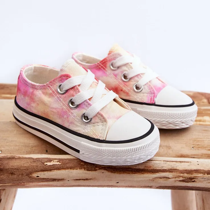 BM Children's Classic Sneakers With Tie-Dye Simba Effect white