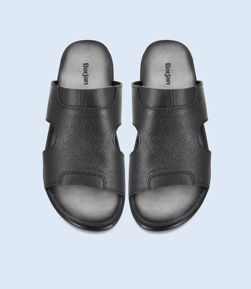 BM5802-Black-Men Slipper