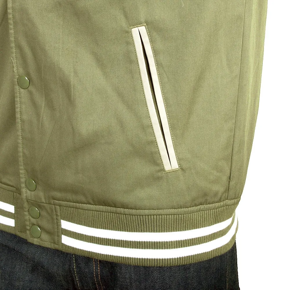 Bog Green and Stone Beige Hooded Regular Fit Robson Jacket