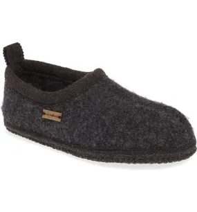  Boiled Wool Slipper Freddie in Charcoal  