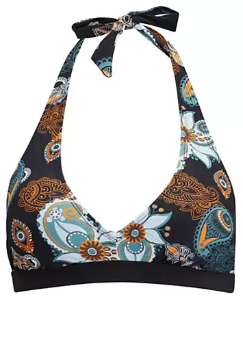 bonprix Paisley Halterneck Bikini Top | Grattan