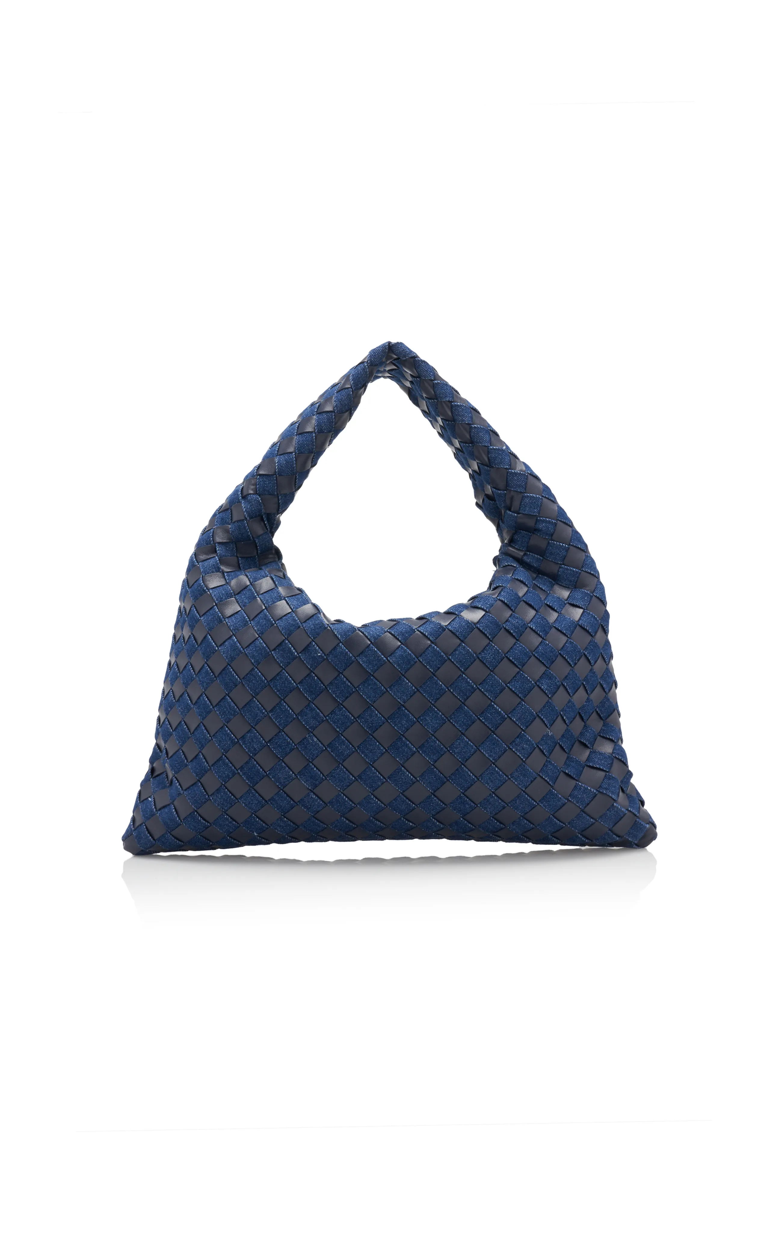 Bottega Veneta Small Hop Intrecciato Leather & Denim Bag