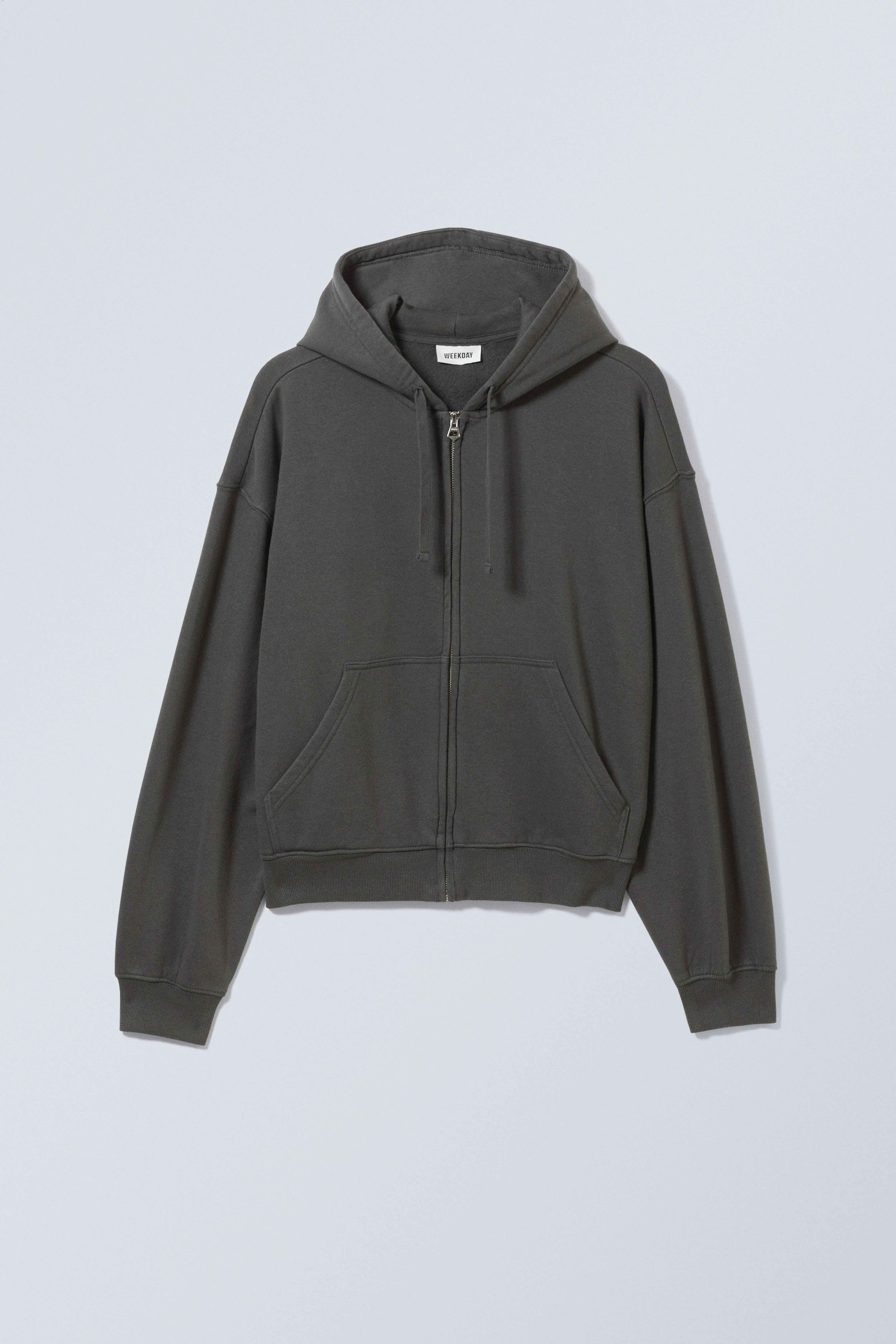 Boxy Graphic Zip Hoodie - Long sleeve - Regular length - Drippy Smiling Face - Men | H&M GB