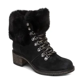 Brooklyn Weather-Friendly Fur Lace Up Boot