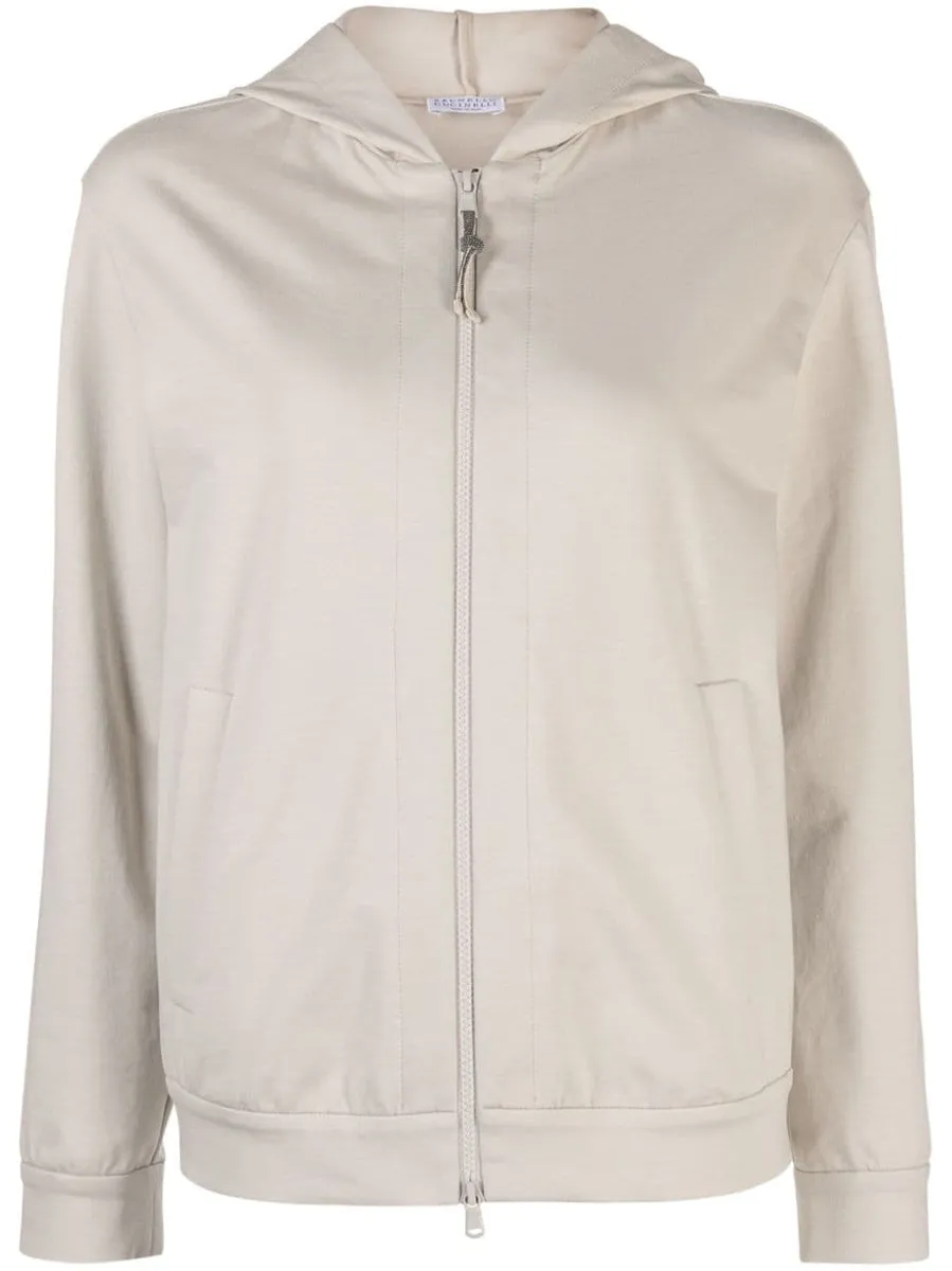 Brunello Cucinelli    Brunello Cucinelli Cotton Zip Up Hoodie