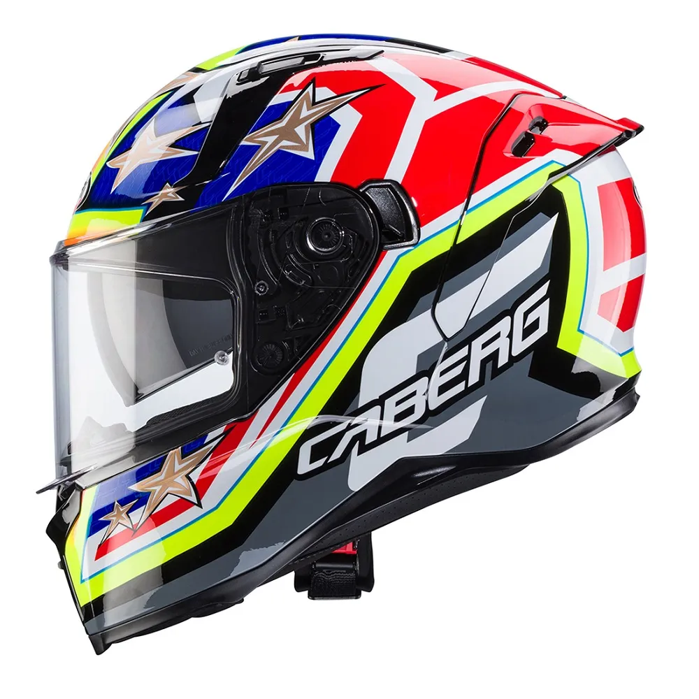 Caberg Avalon X Track Helmet - Black/Yellow/Red/Blue