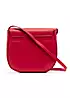 Campo Marzio Kym Cherry Red Faux Leather Saddle Bag