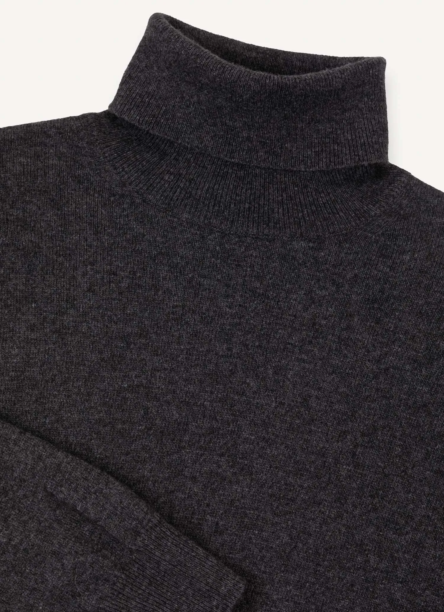 Cashmere-blend stockinette-stitch polo-neck-