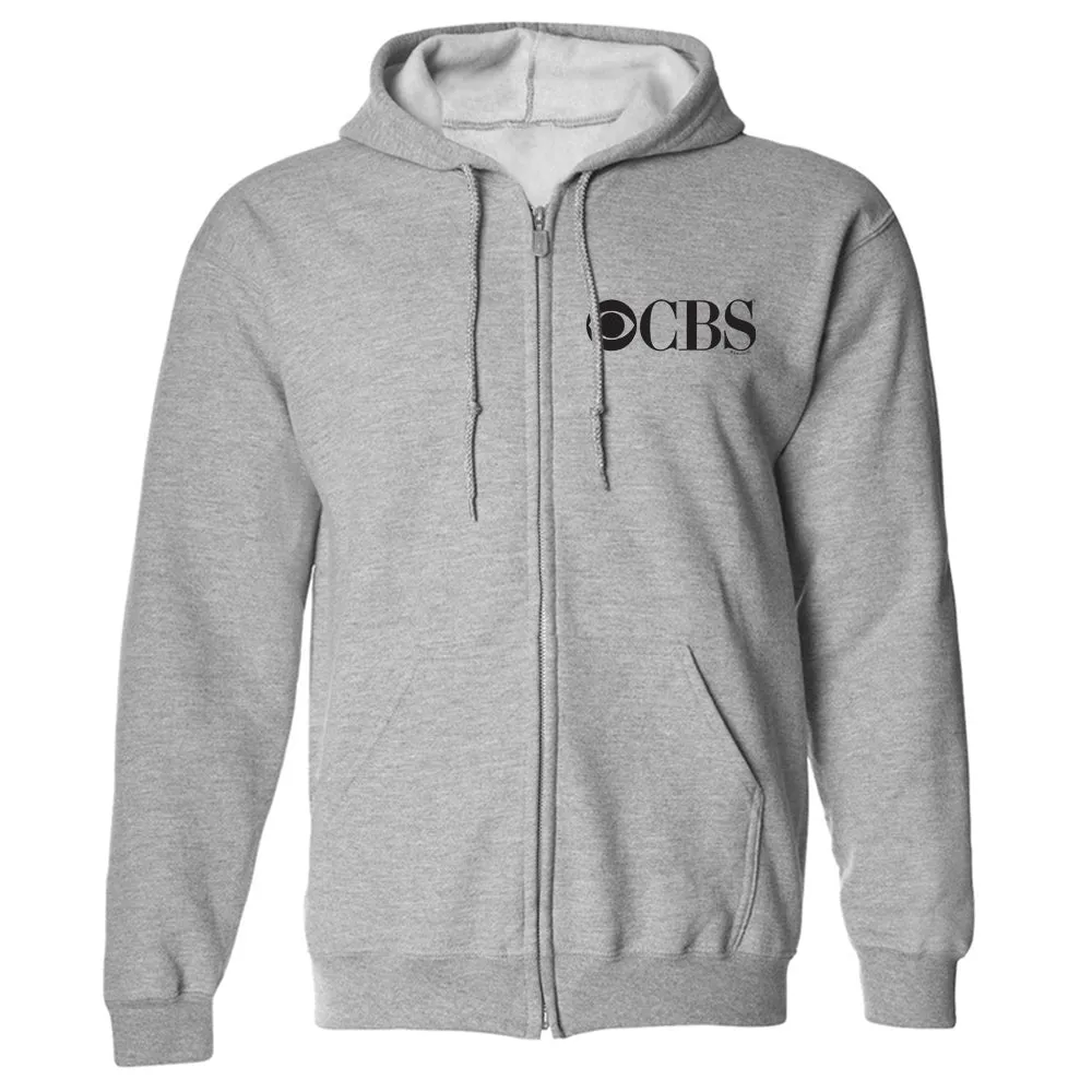 CBS Vintage Logo Fleece Zip-Up Hooded Sweatshirt