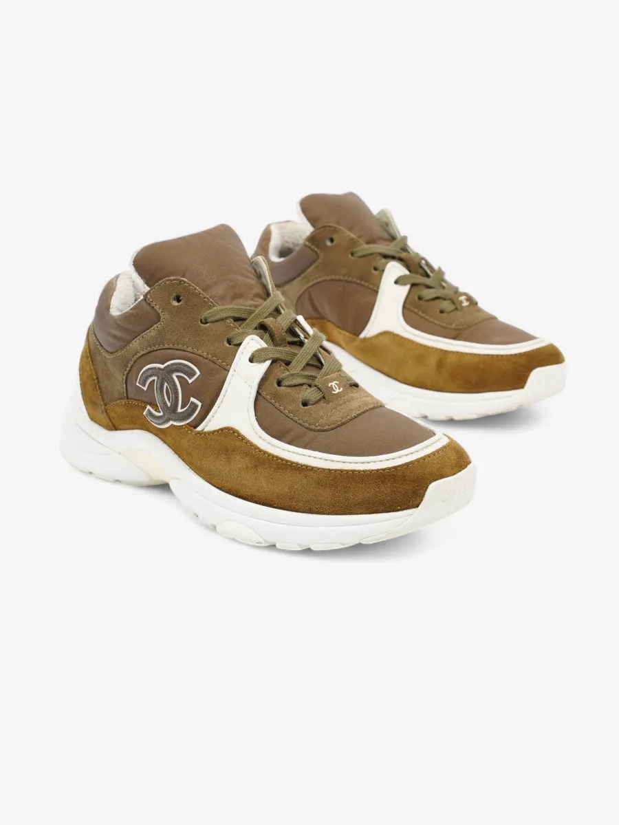 CC Logo Sneakers Brown / White Suede EU 37 UK 4