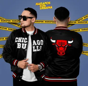 Chamarra Bomber chicago bulls negro