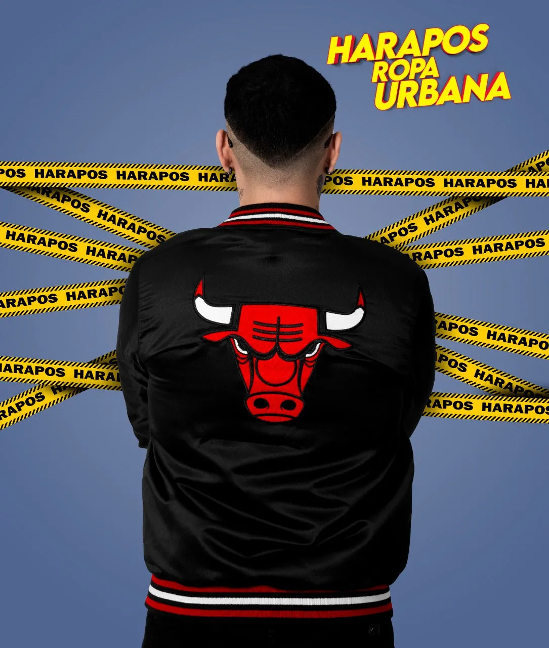 Chamarra Bomber chicago bulls negro