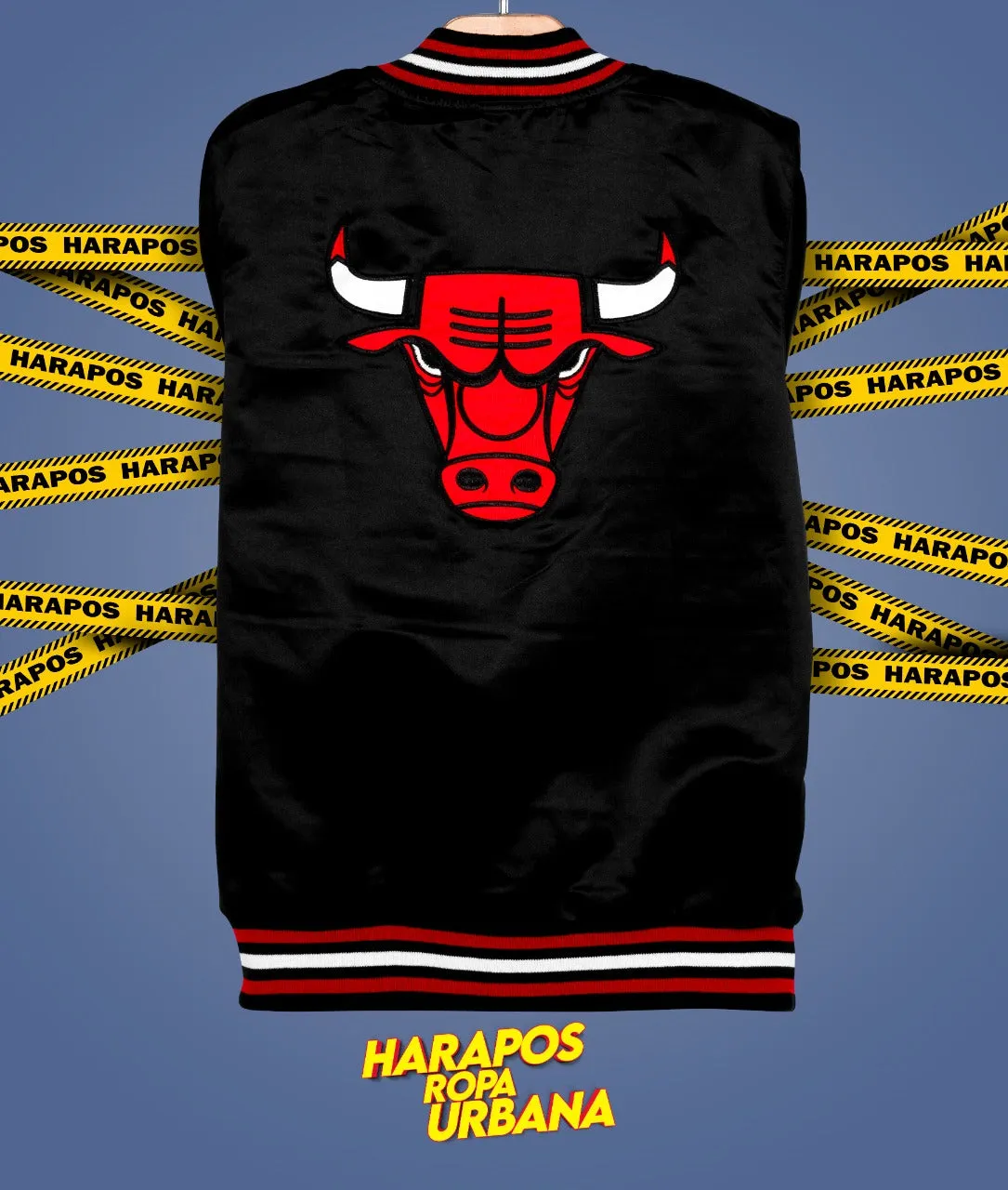 Chamarra Bomber chicago bulls negro