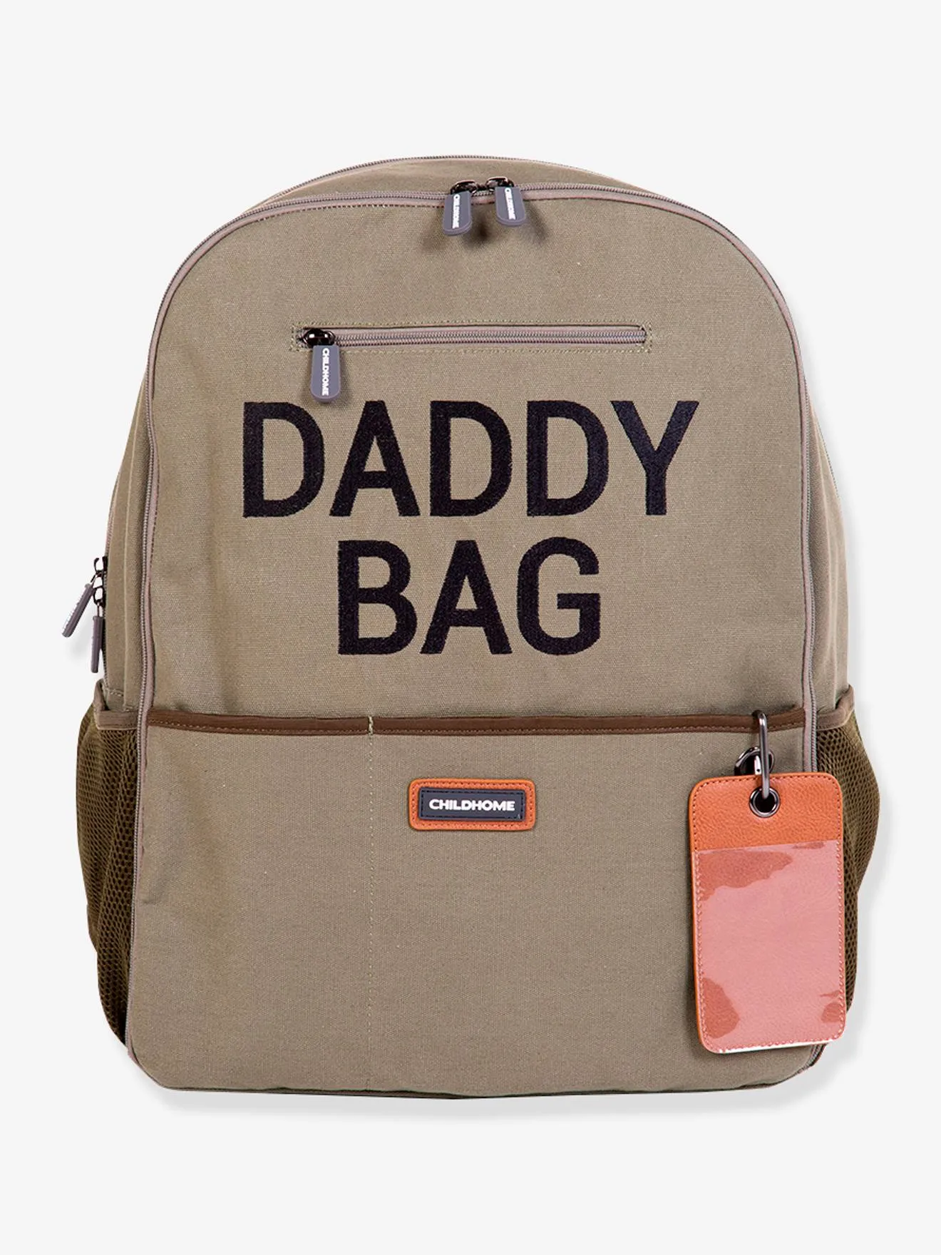 Changing Backpack, Daddy Bag by CHILDHOME - green light solid with design