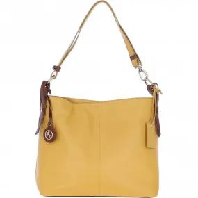 Chic Shoulder Bag for Women with Ashwood Charms Mustard/Tan: 62832