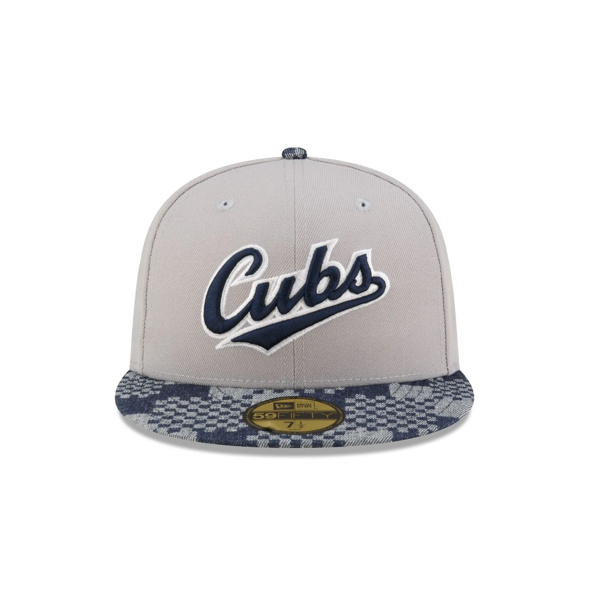 Chicago Cubs Pattern Denim 59FIFTY Fitted Hat