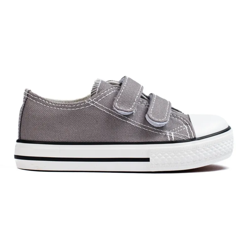 Children's sneakers with velcro gray Vico grey