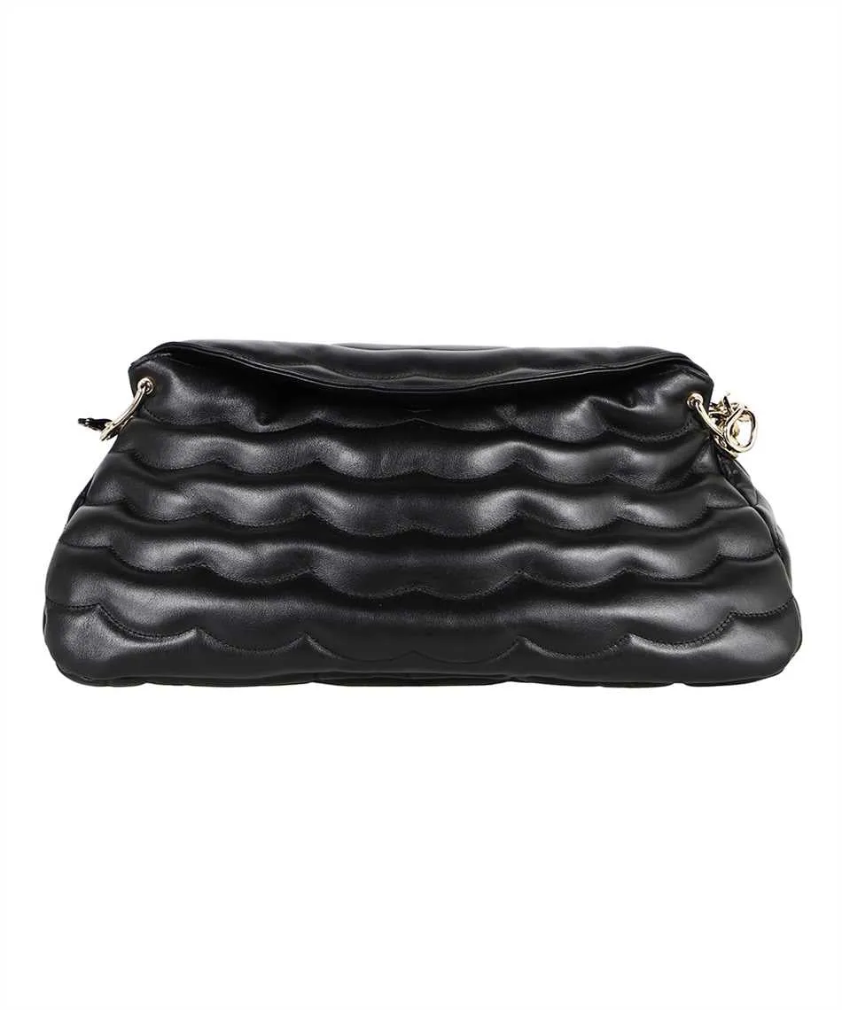 CHLO Quilted Leather Shoulder Handbag for Women in Black