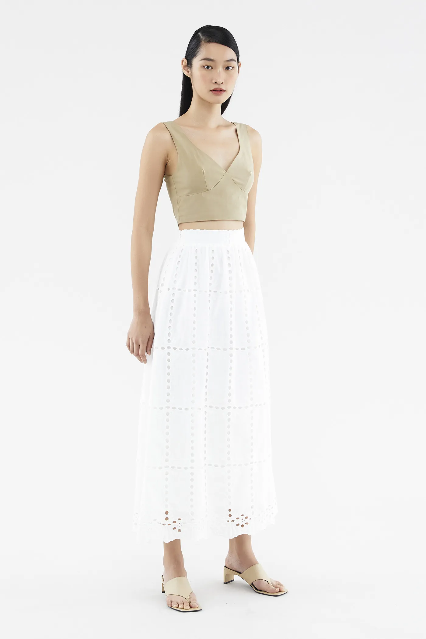 Clarisa Broderie Maxi Skirt