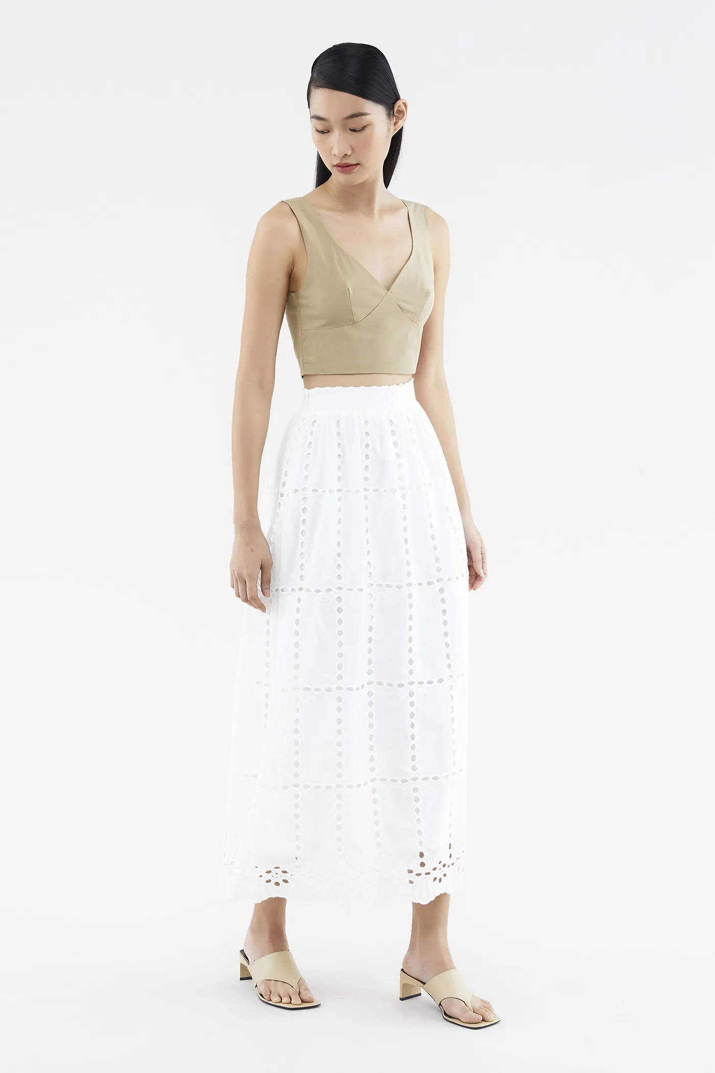 Clarisa Broderie Maxi Skirt