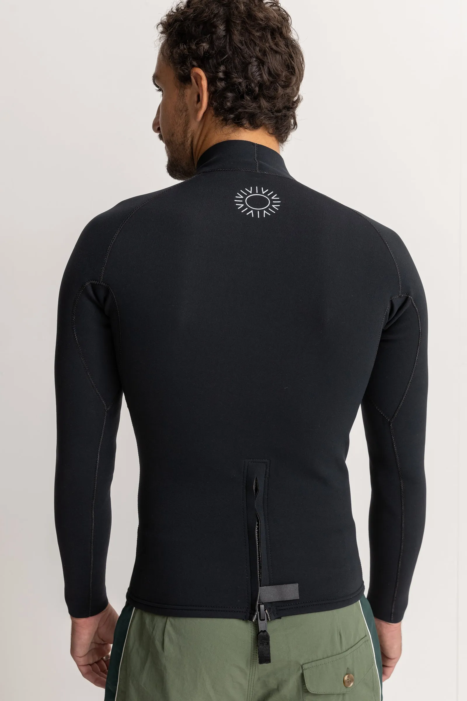 Classic Back Zip Wetsuit Jacket Black