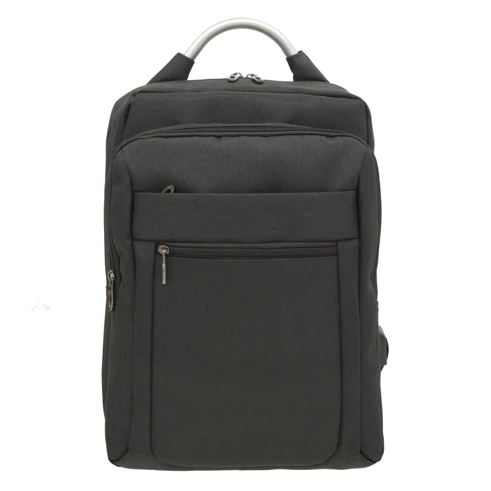 Club Rochelier Rectangular Multi Pocket Backpack with USB Charging Port