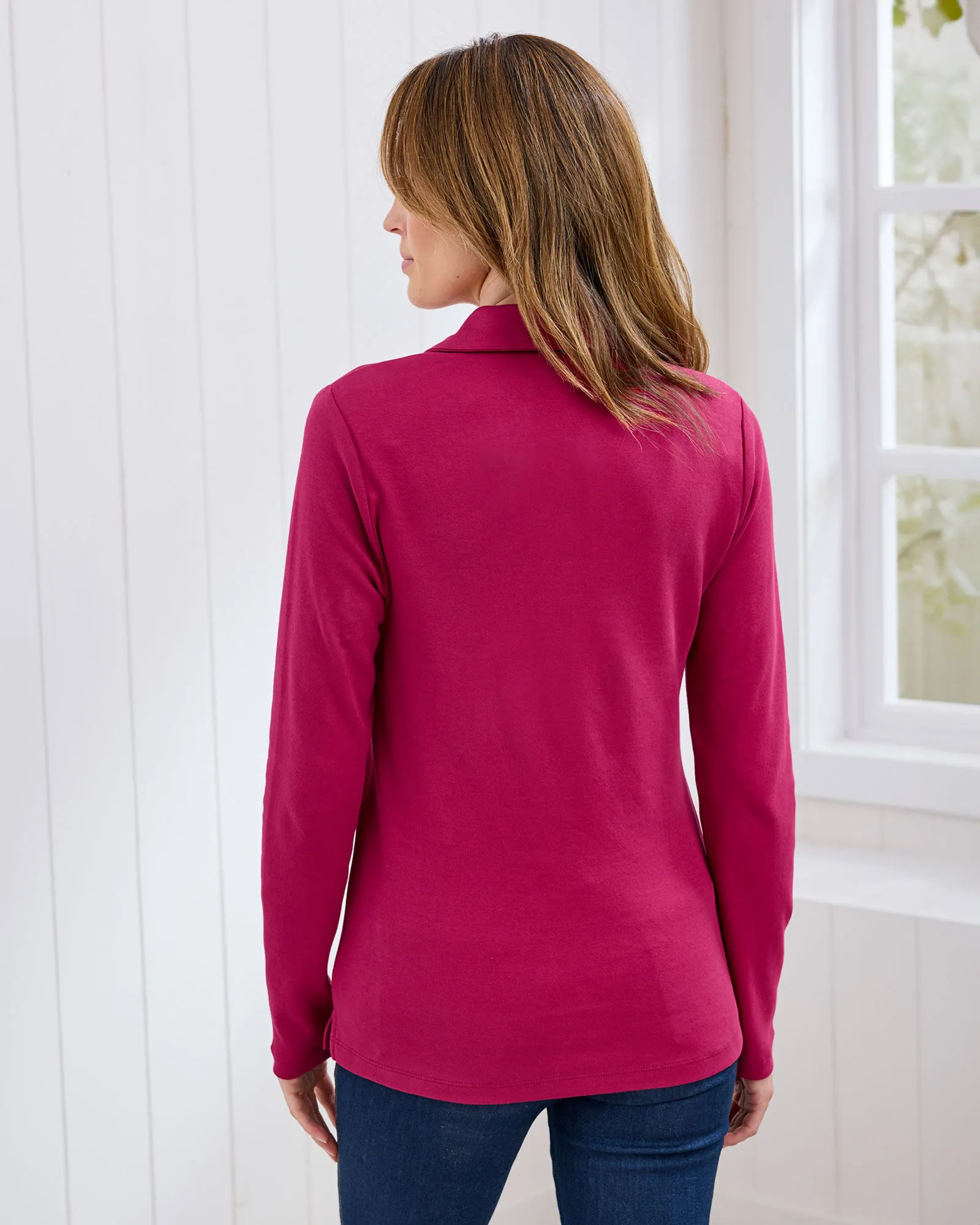 Cosy-Up Long Sleeve Polo Shirt