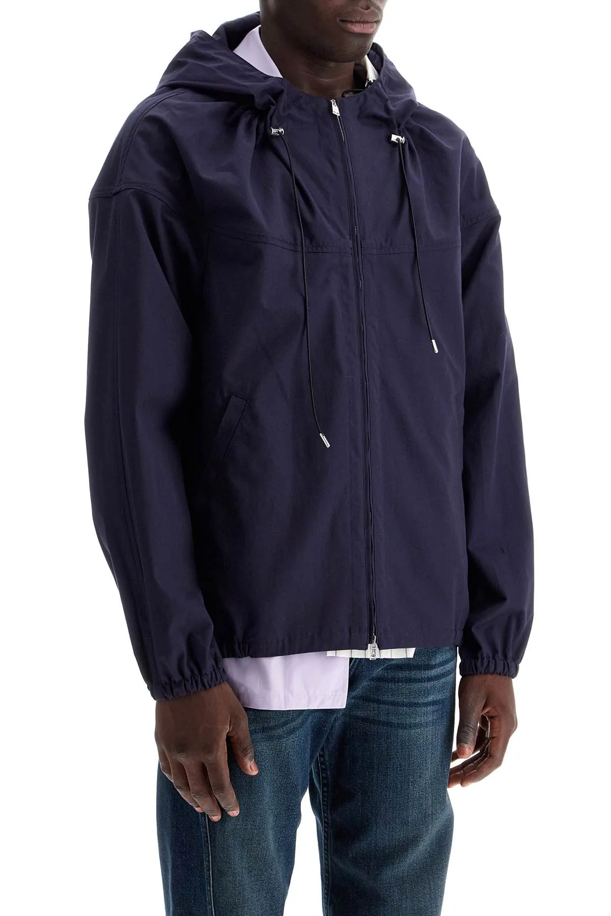 cotton hooded blouson