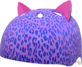 C.Preme Raskullz Helmet w/Fit System - Youth - 8 Plus - Leopard Kitty-Purple