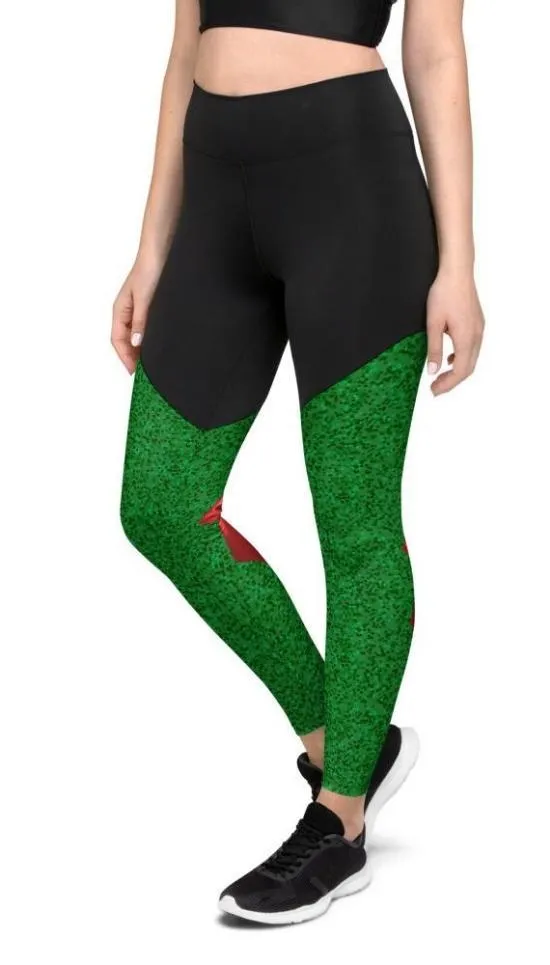 Cute Christmas Bow Compression Leggings