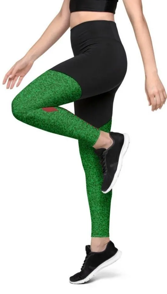 Cute Christmas Bow Compression Leggings