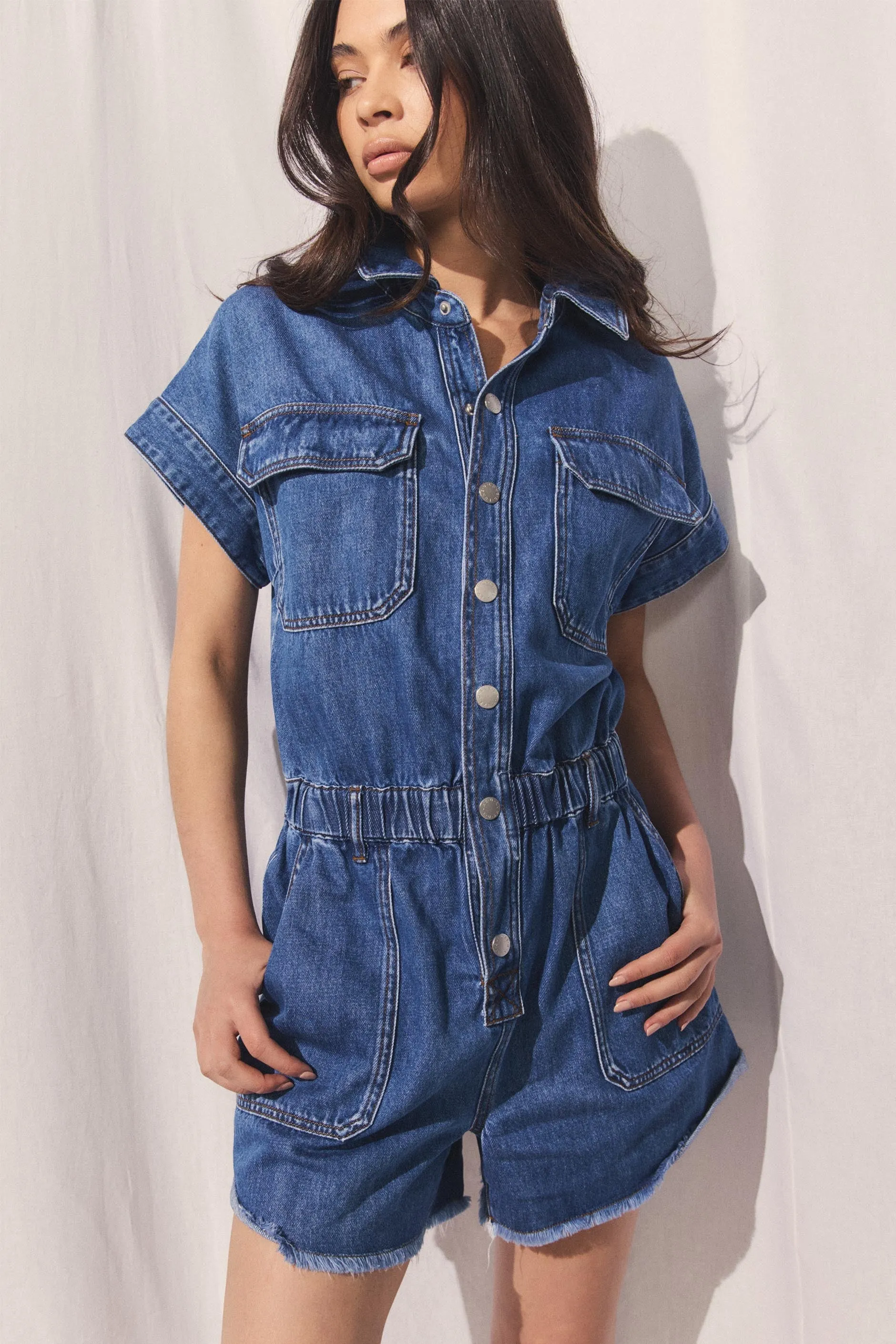 D-Luxe Denim Romper