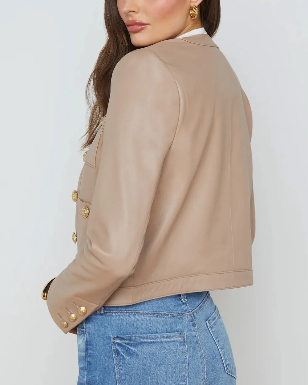 Dark Cappuccino Leather Jayde Jacket