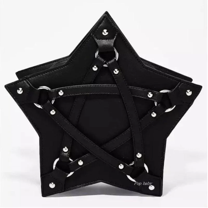 Dark Gothic Pentagram Shoulder Bag