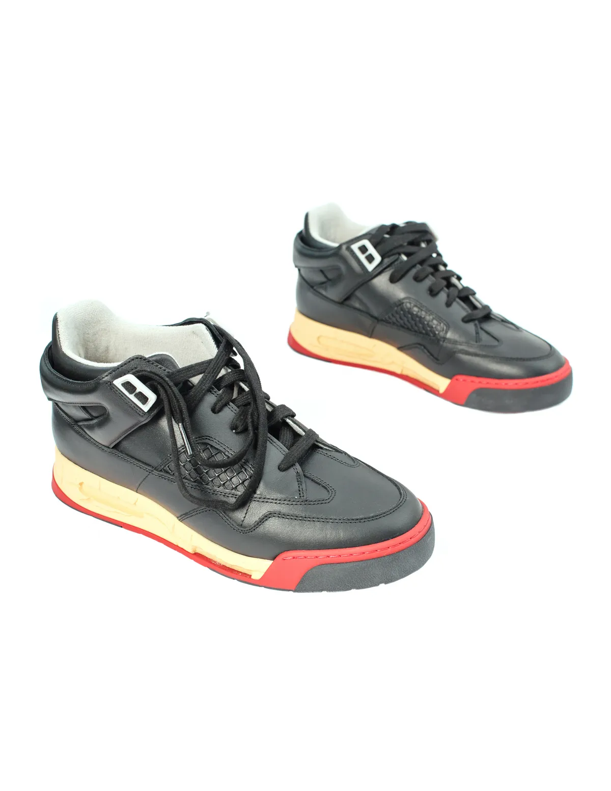 DDSTCK Mid-High Leather Sneakers - Black 