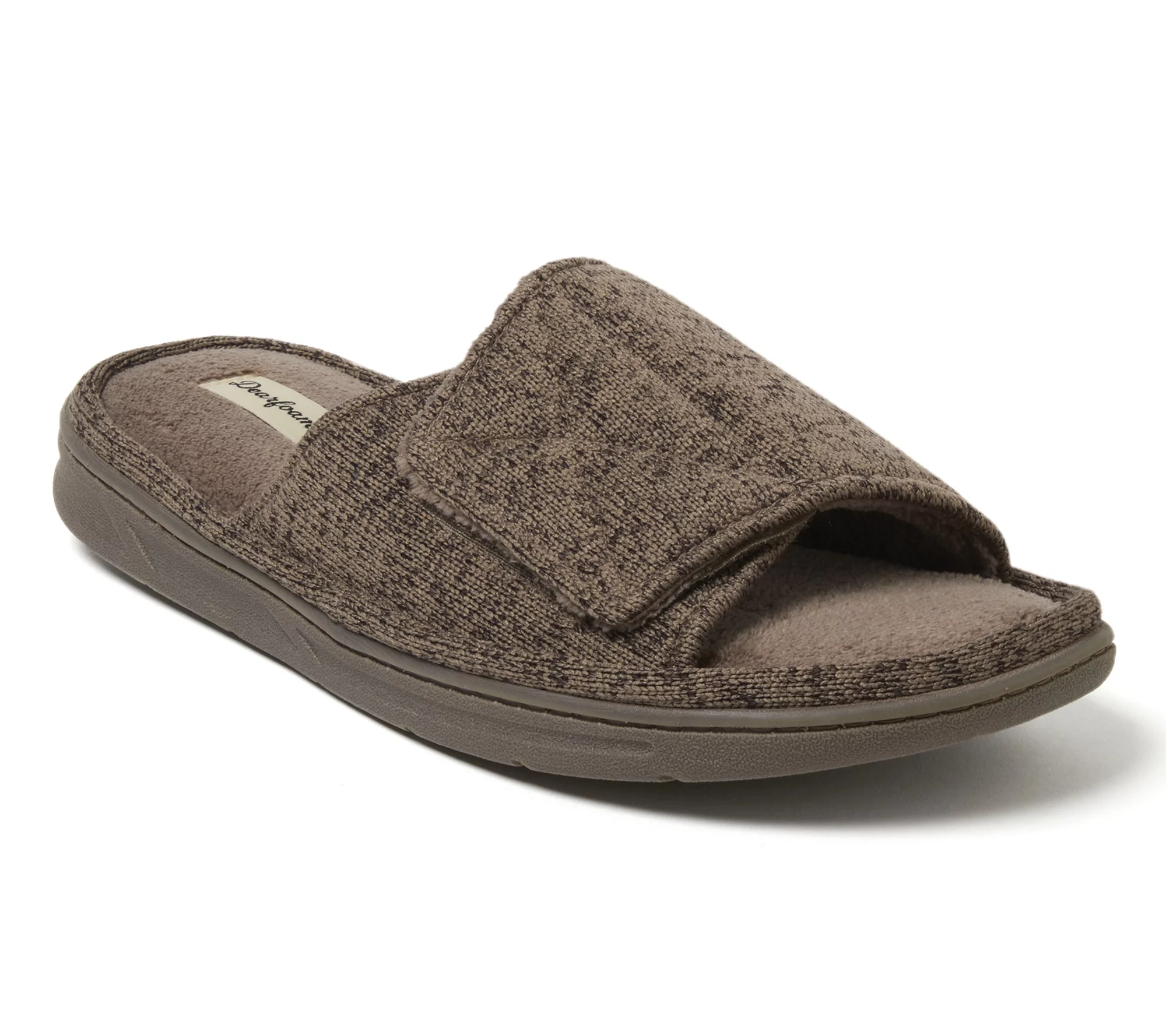 Dearfoams Men's Adjustable Memory Foam Slide Slipper - Chase